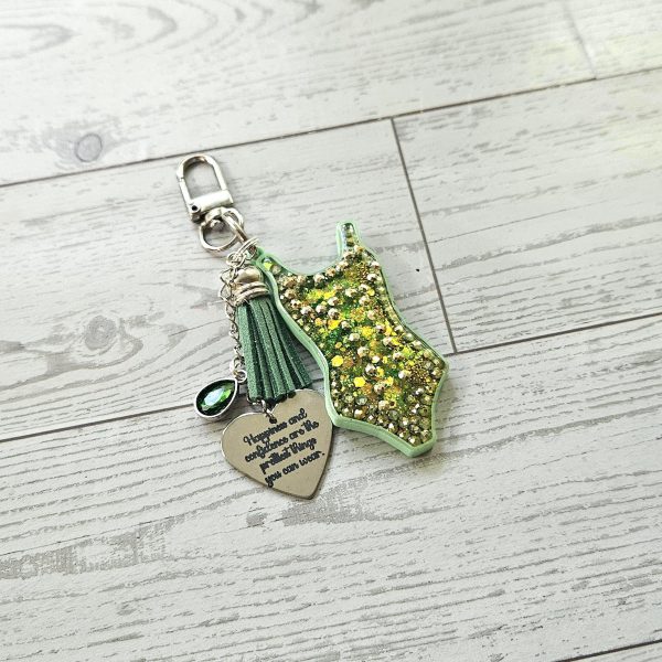 il_fullxfull.7629604367_hxbr-1 Mint Green Showgirl Glitter Bodysuit Bag Charm • Showgirl Era Keychain – Keychains – Handmade By Shessocrafty Goods