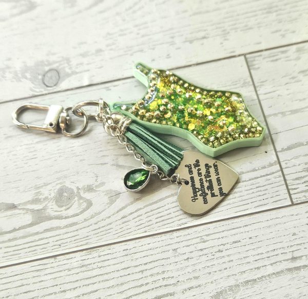 il_fullxfull.7629604771_q1so-1 Mint Green Showgirl Glitter Bodysuit Bag Charm • Showgirl Era Keychain – Keychains – Handmade By Shessocrafty Goods