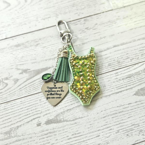 il_fullxfull.7629605061_1hja-1 Mint Green Showgirl Glitter Bodysuit Bag Charm • Showgirl Era Keychain – Keychains – Handmade By Shessocrafty Goods