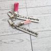 Fuck The Patriarchy Keychain – Engraved Stainless Steel Bar With Pink Tassel – Feminist Gift – Keychains – Handmade By Shessocrafty Goods