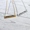 Pretty &Amp; Witty Necklace • 18K Gold Pvd Or Satin Stainless Steel • Tarnish-Proof Bar Jewelry – Jewelry – Handmade By Shessocrafty Goods