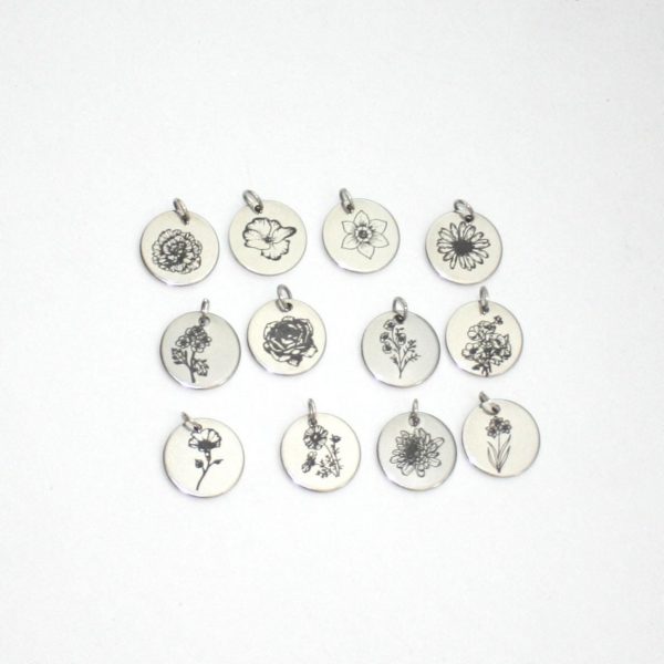 Loud Color. Louder Statements. - ShesSoCrafty Goods Birth Flower Necklace β Stainless Steel Layering Pendant - Your Choice β Jewelry β Handmade By Shessocrafty Goods