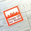 Baltimore Protest Sticker: Anti-Occupation Vinyl Decal - Orange Skyline – Stickers – Handmade By Shessocrafty Goods