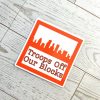 Baltimore Protest Sticker: Anti-Occupation Vinyl Decal - Orange Skyline – Stickers – Handmade By Shessocrafty Goods