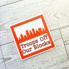 Baltimore Protest Sticker: Anti-Occupation Vinyl Decal - Orange Skyline – Stickers – Handmade By Shessocrafty Goods