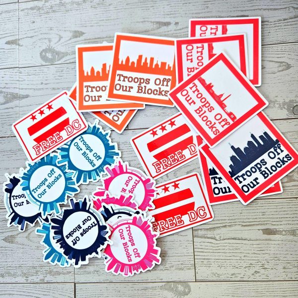 Baltimore Protest Sticker: Anti-Occupation Vinyl Decal - Orange Skyline – Stickers – Handmade By Shessocrafty Goods
