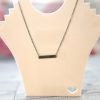 Fear No Man Necklace – Feminist Jewelry Gift – Stainless Steel Bar Pendant With Black Engraving – Jewelry – Handmade By Shessocrafty Goods