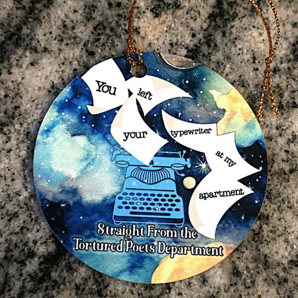 Typewriter Snow Flake Paper Ornament Ts Inspired Ornament - Swifty – Vigilante Shit - For The Swifties – Handmade By Shessocrafty Goods
