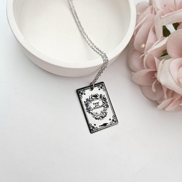 Engraved Peter And Wendy Book Necklace – Stainless Steel Literary Jewelry – Bookish – Handmade By Shessocrafty Goods