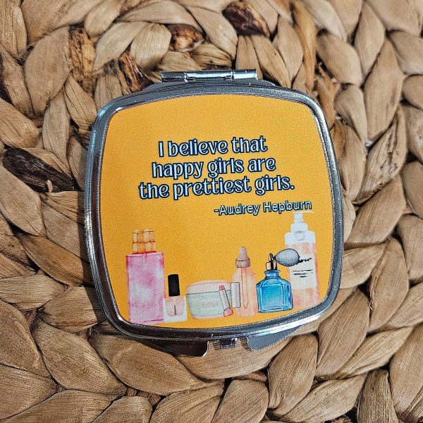 il_fullxfull.7629614347_sgrw-1 Audrey Hepburn Quote Compact Mirror: Elegant Purse Accessory – Hand &Amp; Pocket Mirrors – Handmade By Shessocrafty Goods
