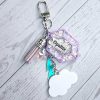 il_fullxfull.7629615421_syuh Opalite Bag Charm | Glow In The Dark Lightning Strike Keychain | Custom Engraved Gift – Keychains – Handmade By Shessocrafty Goods