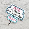 No Room For Fragile Egos Sticker: Retro Motel Sign, Feminist Vinyl Decal – Say It Louder – Handmade By Shessocrafty Goods