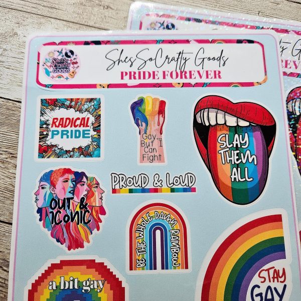 Pride Sticker Sheet: 11-Pack Vinyl Gay Pride Decals (Matte Or Holo) – Say It Louder – Handmade By Shessocrafty Goods