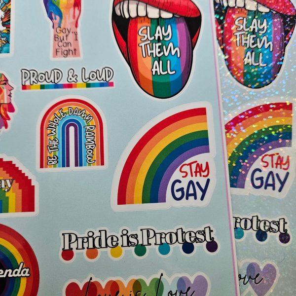 Pride Sticker Sheet: 11-Pack Vinyl Gay Pride Decals (Matte Or Holo) – Say It Louder – Handmade By Shessocrafty Goods