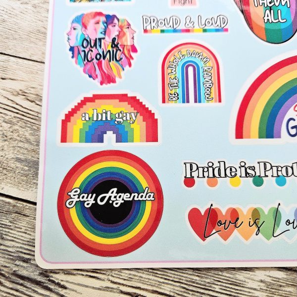 Pride Sticker Sheet: 11-Pack Vinyl Gay Pride Decals (Matte Or Holo) – Say It Louder – Handmade By Shessocrafty Goods