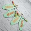 il_fullxfull.7629617239_mxx6 Rhinestone Showgirl Motel Keychain: Mint Green Glitter Resin Key Tag - Choose Style And Attachment – Keychains – Handmade By Shessocrafty Goods