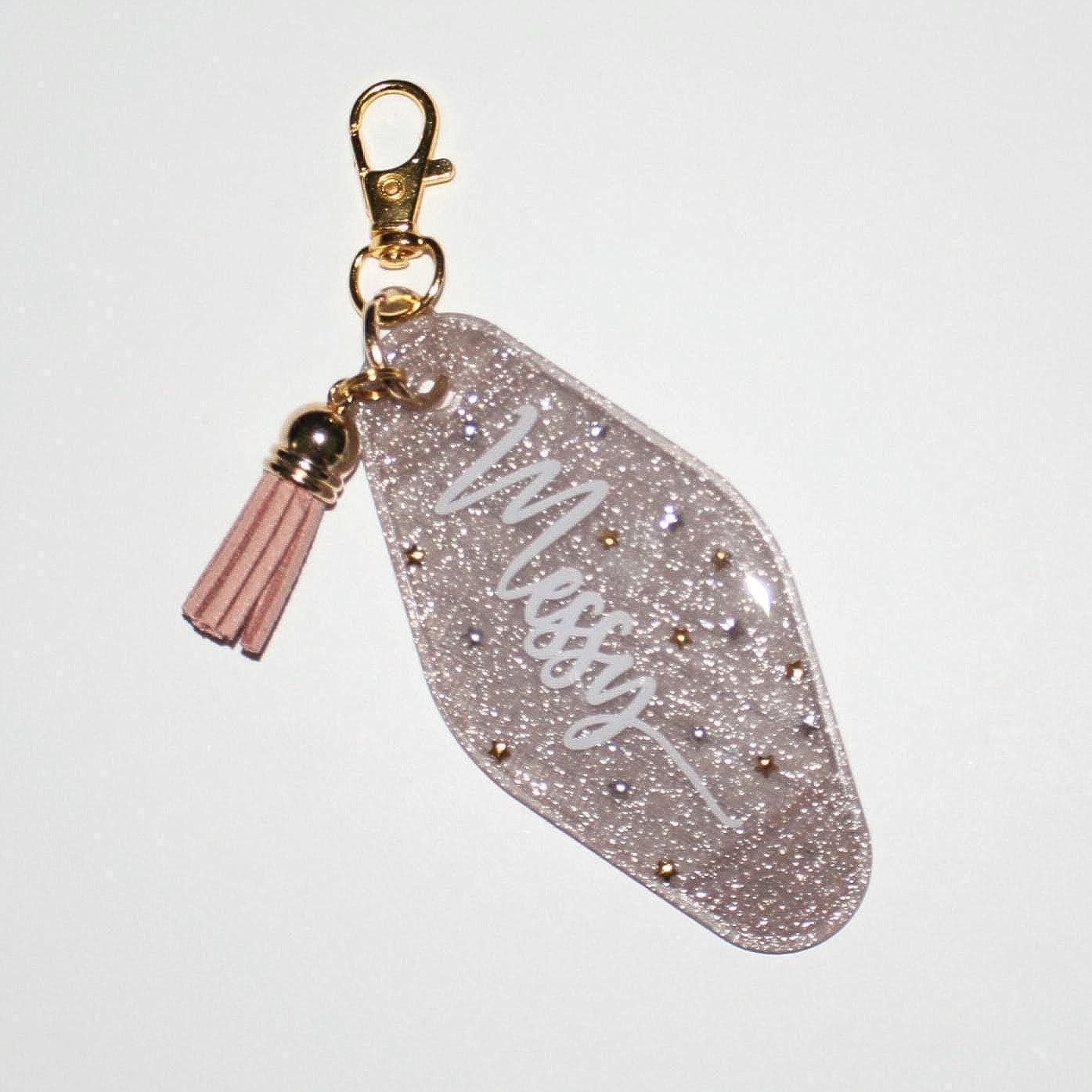 Sparkling Bronze Messy Queen Keychain with Glitter & Stars - Durable, Shiny, Stylish Accessory Sparkling Bronze Messy Queen Keychain With Glitter &Amp; Stars - Durable, Shiny, Stylish Accessory – Keychains – Handmade By Shessocrafty Goods