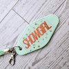 il_fullxfull.7629617567_2tyr Rhinestone Showgirl Motel Keychain: Mint Green Glitter Resin Key Tag - Choose Style And Attachment – Keychains – Handmade By Shessocrafty Goods