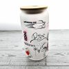 Rep Glass Can Cup: 16oz Iced Coffee Cup with Bamboo Lid – Tumblers & Water Glasses – Handmade by ShesSoCrafty Goods