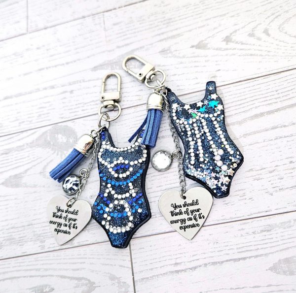 Eras Personalized Bodysuit Bag Charm: Midnight Sparkle Rhinestone Keychain, Custom Purse Accessory – Keychains – Handmade By Shessocrafty Goods