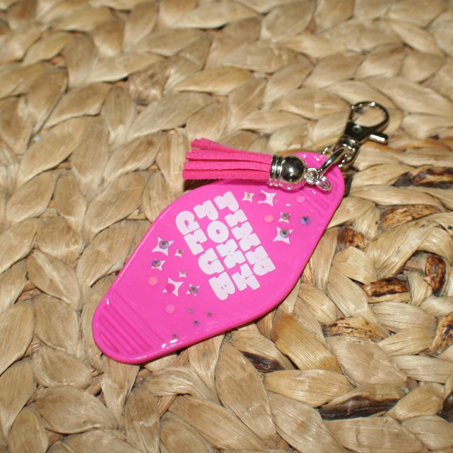 Pink Pony Club Motel Keychain: Rhinestone Tassel, Chappell Roan Inspired Pink Pony Club Motel Keychain: Rhinestone Tassel, Chappell Roan Inspired – Keychains – Handmade By Shessocrafty Goods