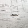 Feral And Free Necklace – Feminist Jewelry Gift – Stainless Steel Bar Pendant With Black Engraving – Jewelry – Handmade By Shessocrafty Goods