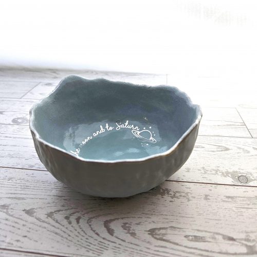 From the Moon to Saturn Decorative Bowl – Celestial Hand-Cast Home Decor – Decorative Trays – Handmade by ShesSoCrafty Goods