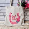 Chappell Inspired Tote Bag, Good Luck Babe Floral Horseshoe Design, Pop Music Fan Bag – Totes – Handmade By Shessocrafty Goods