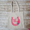 Chappell Inspired Tote Bag, Good Luck Babe Floral Horseshoe Design, Pop Music Fan Bag – Totes – Handmade By Shessocrafty Goods