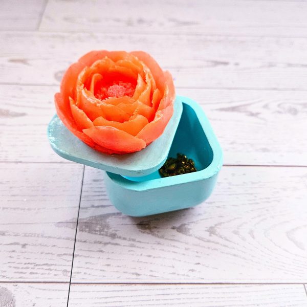 Hand Cast Mini Ring Box - Decorative Floral Trinket Dish – Home Decor – Handmade By Shessocrafty Goods