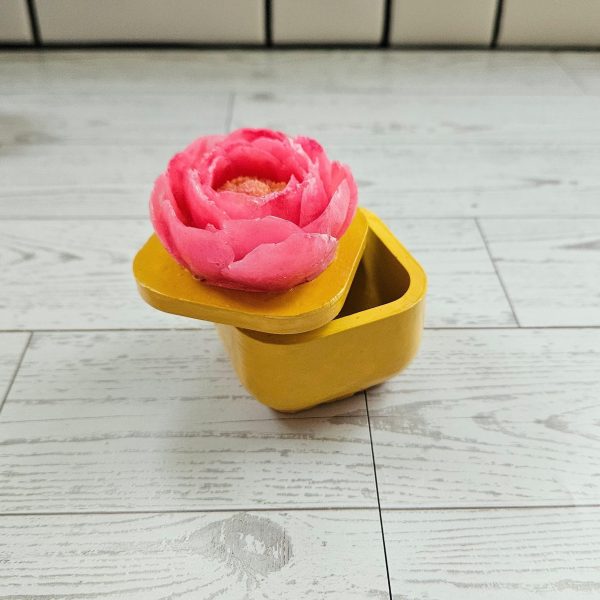Hand Cast Mini Ring Box - Decorative Floral Trinket Dish – Home Decor – Handmade By Shessocrafty Goods