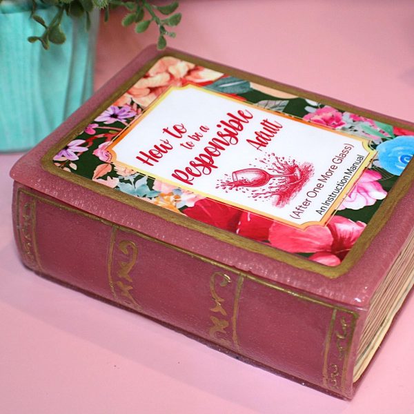 Funny Resin Book Box: 'How To Be A Responsible Adult' - Handmade Storage For Book Lovers – Bookish – Handmade By Shessocrafty Goods