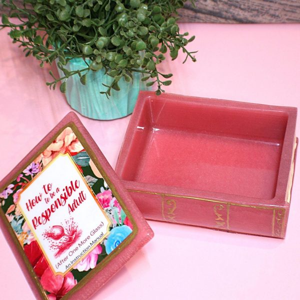 Funny Resin Book Box: 'How To Be A Responsible Adult' - Handmade Storage For Book Lovers – Bookish – Handmade By Shessocrafty Goods