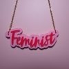 Feminist Empowerment Statement Necklace - Bold Statement Pendant For Women'S Rights And Equality – Jewelry – Handmade By Shessocrafty Goods