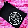 Trust Black Women Canvas Wristlet | Feminist Zip Pouch, Activist Makeup Bag – Say It Louder – Handmade By Shessocrafty Goods