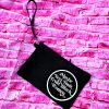 Trust Black Women Canvas Wristlet | Feminist Zip Pouch, Activist Makeup Bag – Say It Louder – Handmade by ShesSoCrafty Goods