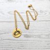 Stay Golden Sunburst Necklace, 18K Gold Pvd Stainless Steel, Waterproof – Bookish – Handmade By Shessocrafty Goods