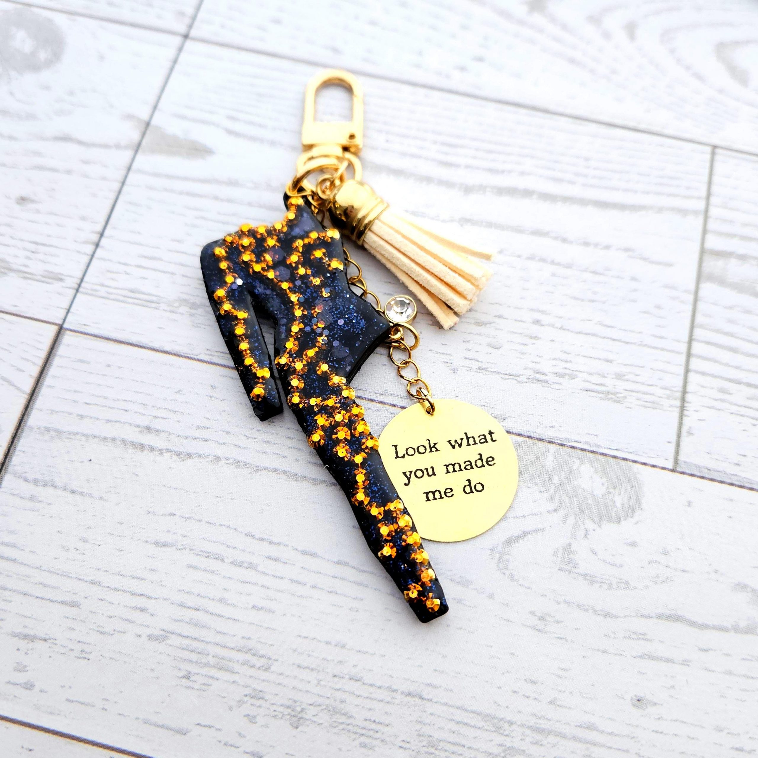 Eras Rhinestone Snake Bodysuit Charm, Custom Engraved Gold Tag Tassel, Concert Bestie Gift Eras Rhinestone Snake Bodysuit Charm, Custom Engraved Gold Tag Tassel, Concert Bestie Gift – Keychains – Handmade By Shessocrafty Goods