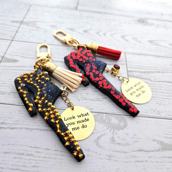 il_fullxfull.7662608908_62kh Eras Rhinestone Snake Bodysuit Charm, Custom Engraved Gold Tag Tassel, Concert Bestie Gift – Keychains – Handmade By Shessocrafty Goods