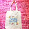 Surviving Out Of Spite Tote Bag - Funny Feminist Floral Canvas Bag – Say It Louder – Handmade by ShesSoCrafty Goods