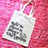 Lasagna Quote Tote Bag, Funny Hip Hop Lyric Gift, Canvas Bag With Pocket – Totes – Handmade By Shessocrafty Goods