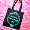 Jane Austen Tote Bag - Obstinate Headstrong Girl Canvas Book Bag – Bookish – Handmade By Shessocrafty Goods