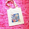 Floral Canvas Tote Bag • Still Not Thriving, Mental Health Statement – Say It Louder – Handmade By Shessocrafty Goods