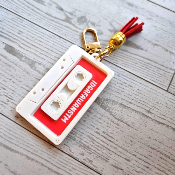Nfc Smart Cassette Keychain – Tap To Share Spotify Playlist Or Contact Info – Tech Gift – Keychains – Handmade By Shessocrafty Goods