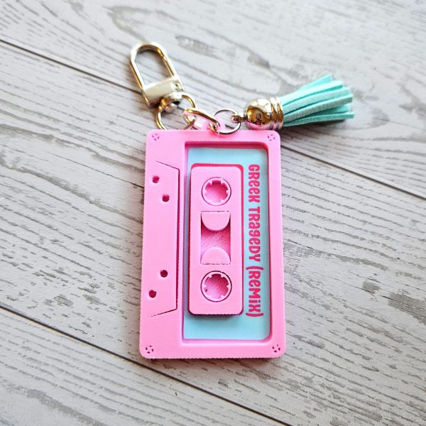 Retro 80S 90S Cassette Keychain – Nfc Smart Mixtape – Nostalgic Music Lover Gift – Keychains – Handmade By Shessocrafty Goods
