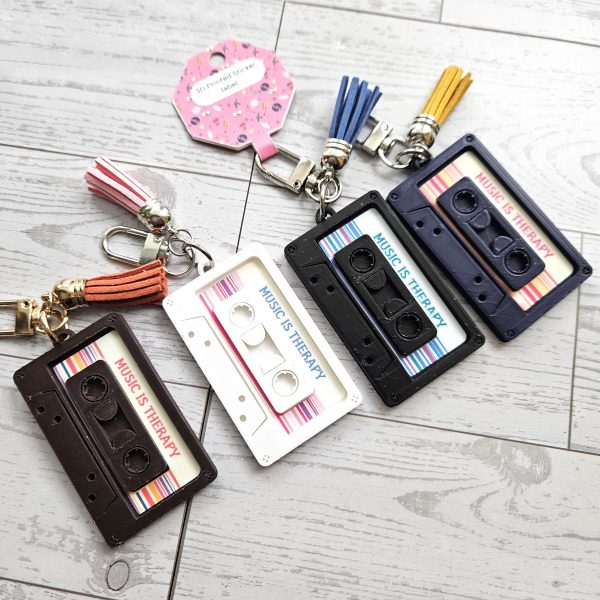 Cassette Tape Keychain – Custom Nfc Spotify Playlist Charm – Music Fan Gift – Keychains – Handmade By Shessocrafty Goods
