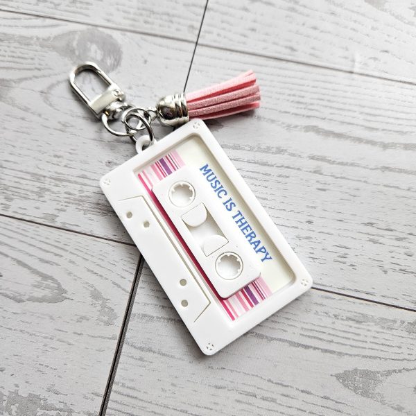 Cassette Tape Keychain – Custom Nfc Spotify Playlist Charm – Music Fan Gift – Keychains – Handmade By Shessocrafty Goods