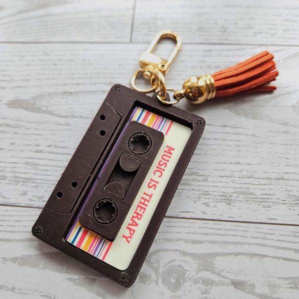 Cassette Tape Keychain – Custom Nfc Spotify Playlist Charm – Music Fan Gift – Keychains – Handmade By Shessocrafty Goods