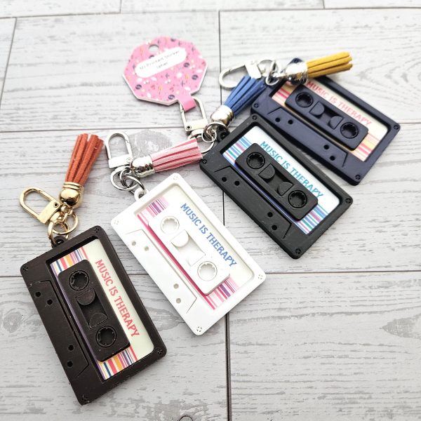 Cassette Tape Keychain – Custom Nfc Spotify Playlist Charm – Music Fan Gift – Keychains – Handmade By Shessocrafty Goods