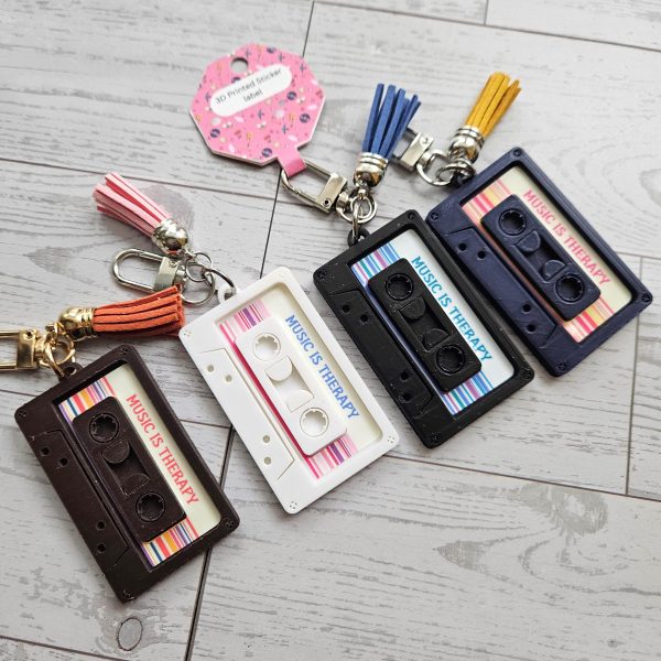 Cassette Tape Keychain – Custom Nfc Spotify Playlist Charm – Music Fan Gift – Keychains – Handmade By Shessocrafty Goods